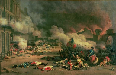 Inname van de Tuilerieën, Hof van de Carrousel, 10 augustus 1792